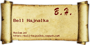 Bell Hajnalka névjegykártya